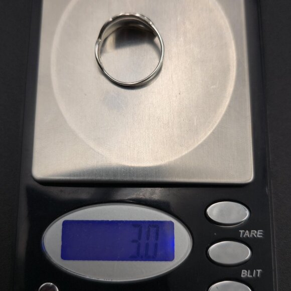 Size 9 Sterling Silver Enamel Leaf Nature Band Ring A6846 - Picture 8 of 8